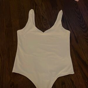 Abercrombie & Fitch Cream One-Piece Swimsuit